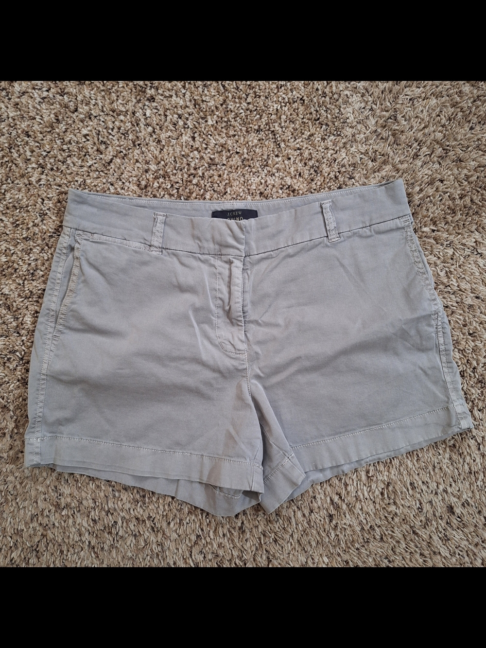 J.Crew Grey Chino Shorts Size 8 -  Lightweight Summer Coastal Style